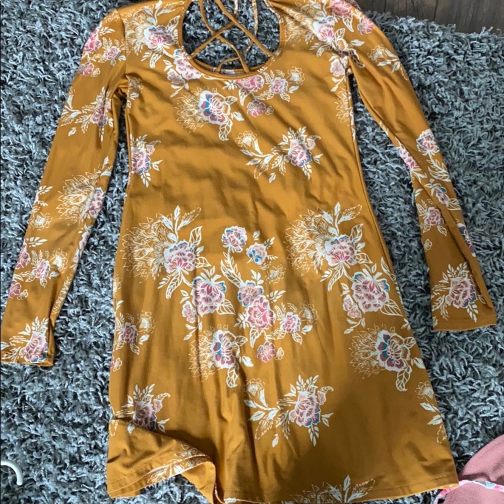 Yellow floral dress
